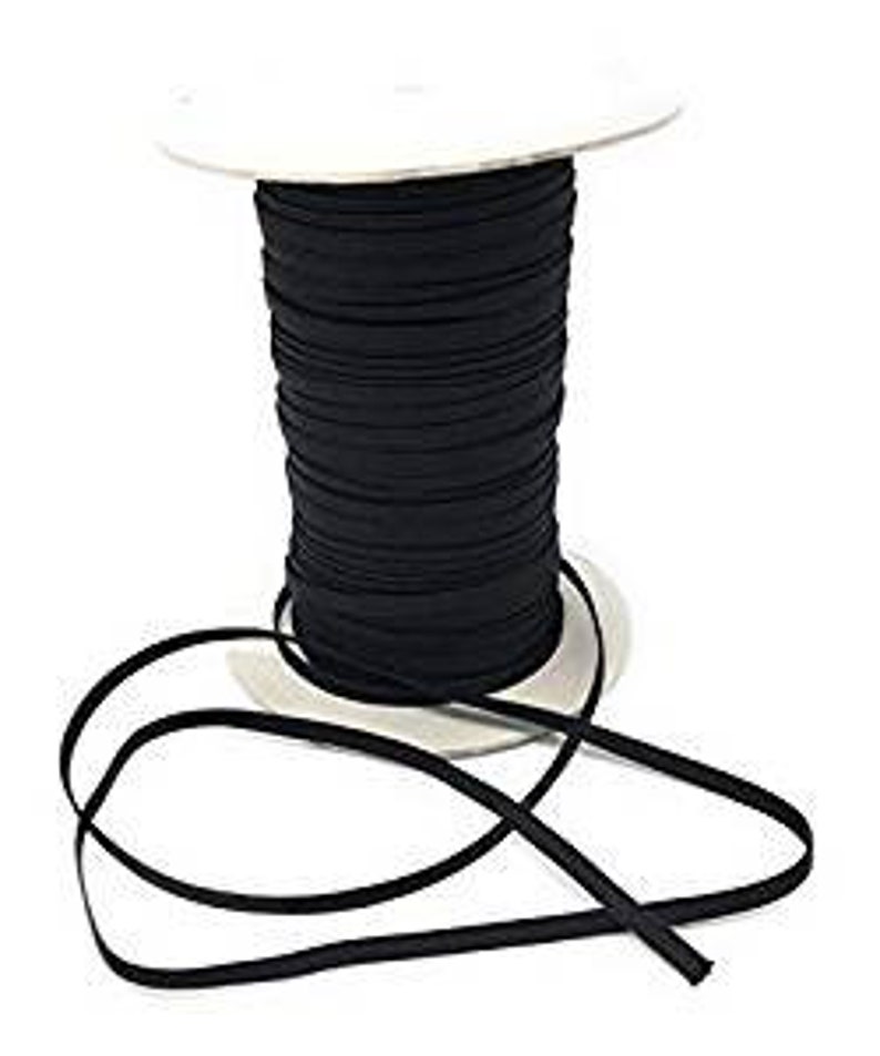 Flat Sewing Elastic 7mm Black x 5 Meter or x 10 Meter / Flexible Elastic Ribbon / Sewing Haberdashery image 3