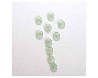 Set of 20 dolly buttons 6mm Green 2 hole 6mm - 000477