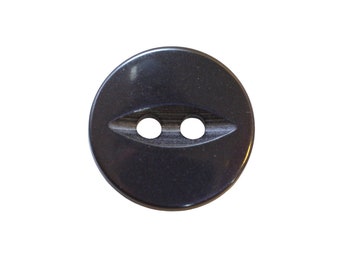 Navy Blue Fish Eye Button with 2 Holes Available in Diameter 11mm or 14mm Sewing Button and Haberdashery