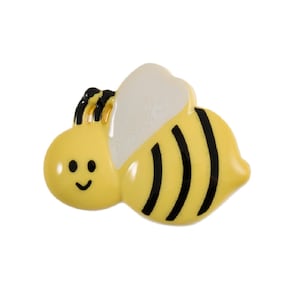 22MM Fancy Bee / Bumblebee Buttons with Back Fastener - Pack of 6: Sewing Buttons Back Fastener Children&#39;s Layette Scrapbooking Decoration