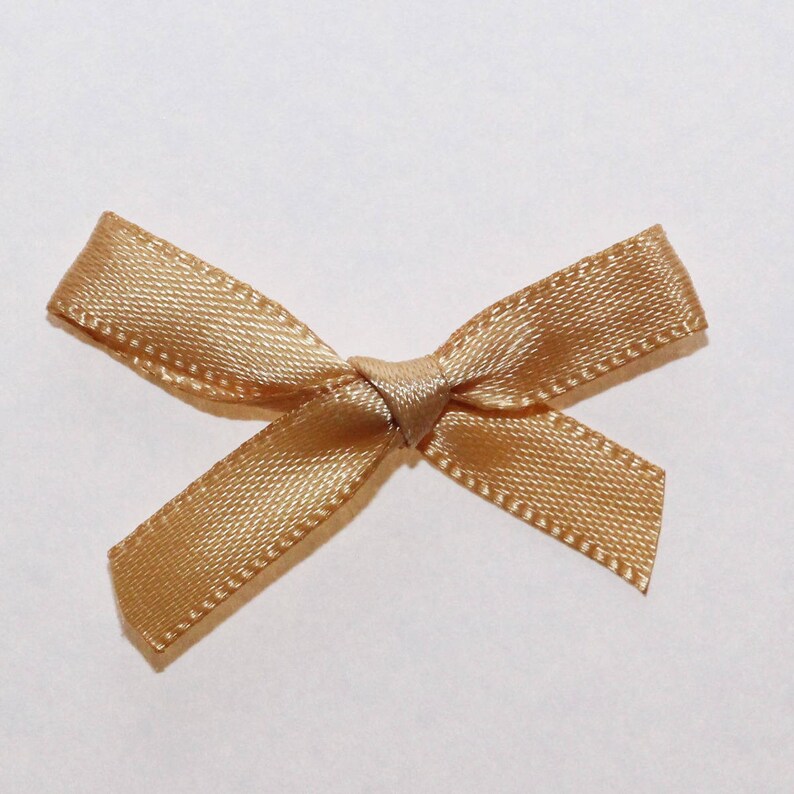 25 x Satin Ribbon Knots 7mm Golden Color / Satin Knot / Etsy