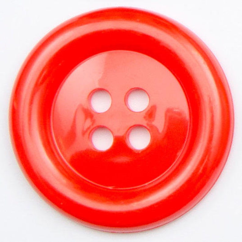 Große Clown-Knöpfe, Durchmesser 38, 50 oder 63 mm, Farbe Ihrer Wahl, einzeln erhältlich / Knopf mit großem Durchmesser, Couture-Kostüm-Anpassung Rot