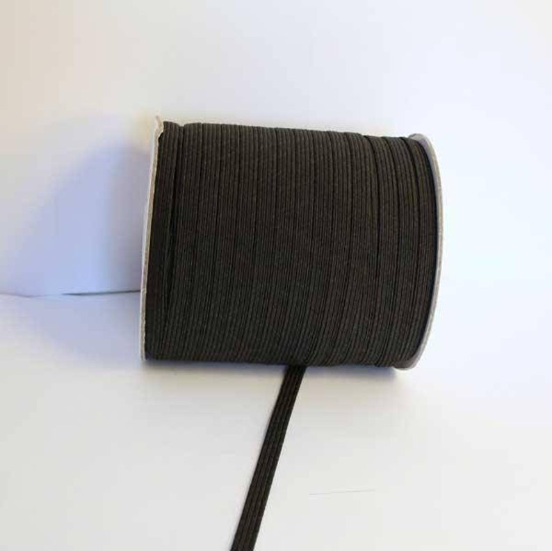 Flat Sewing Elastic 7mm Black x 5 Meter or x 10 Meter / Flexible Elastic Ribbon / Sewing Haberdashery image 2