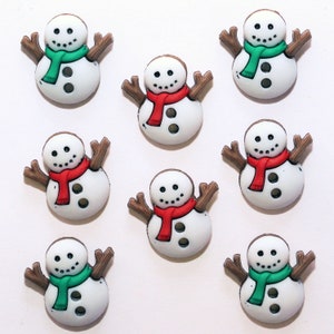 Boutons Dress It Up : Collection Noël - Bonhomme de Neige - Sew Cute Snowman Pour Décoration Mercerie Couture Album et Scrapbooking