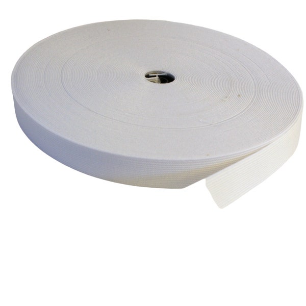 Flat Sewing Elastic 20mm White Sold x 2 Meters, x 4 Meter or x 10 Meters / Flexible Elastic Belt Sewing Haberdashery