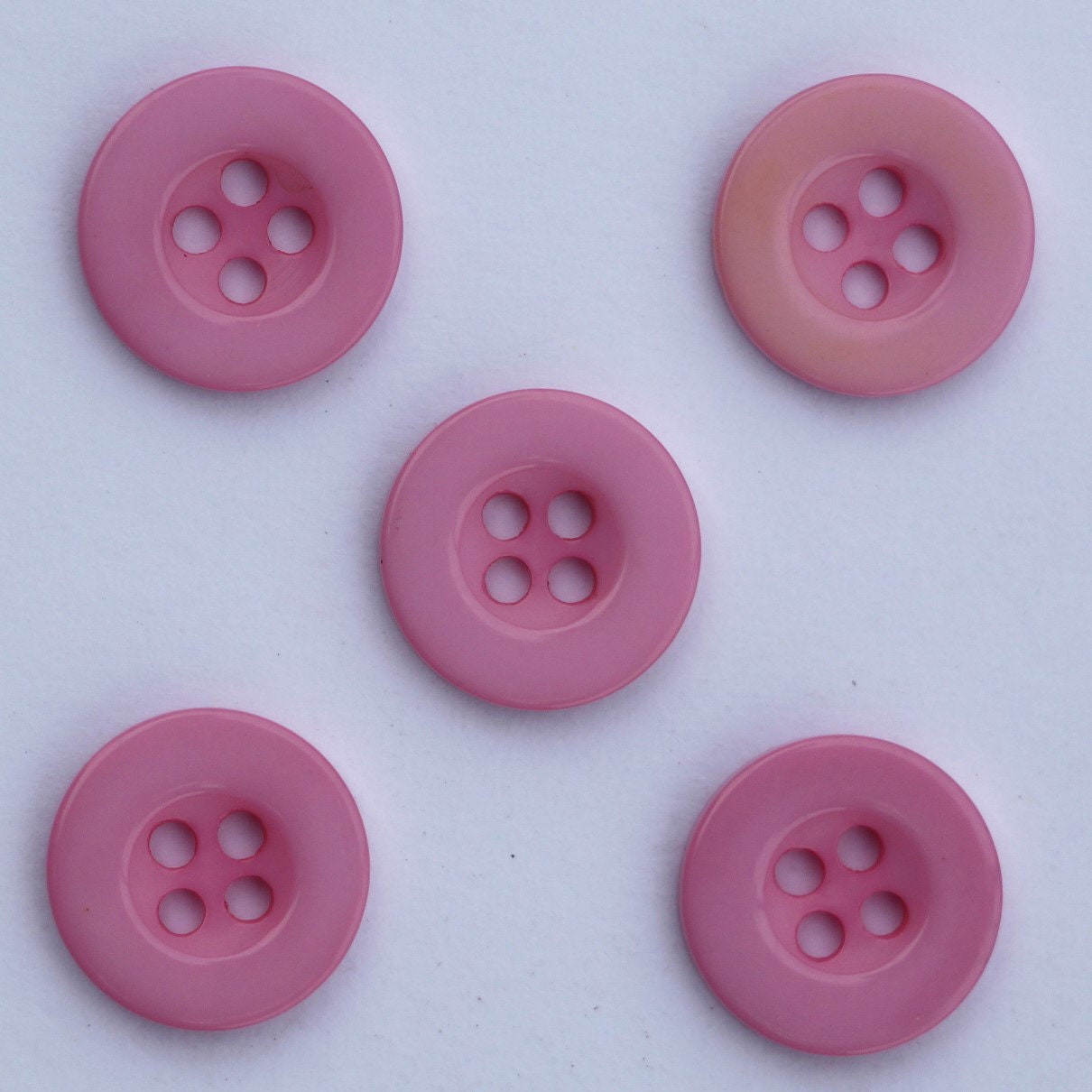 Sewing Buttons 4 Hole Sport Button Round Buttons Blouse Buttons Pants Button 0.40 inch Plastic Button Crafts Button Pink Button 16L Pack of 12