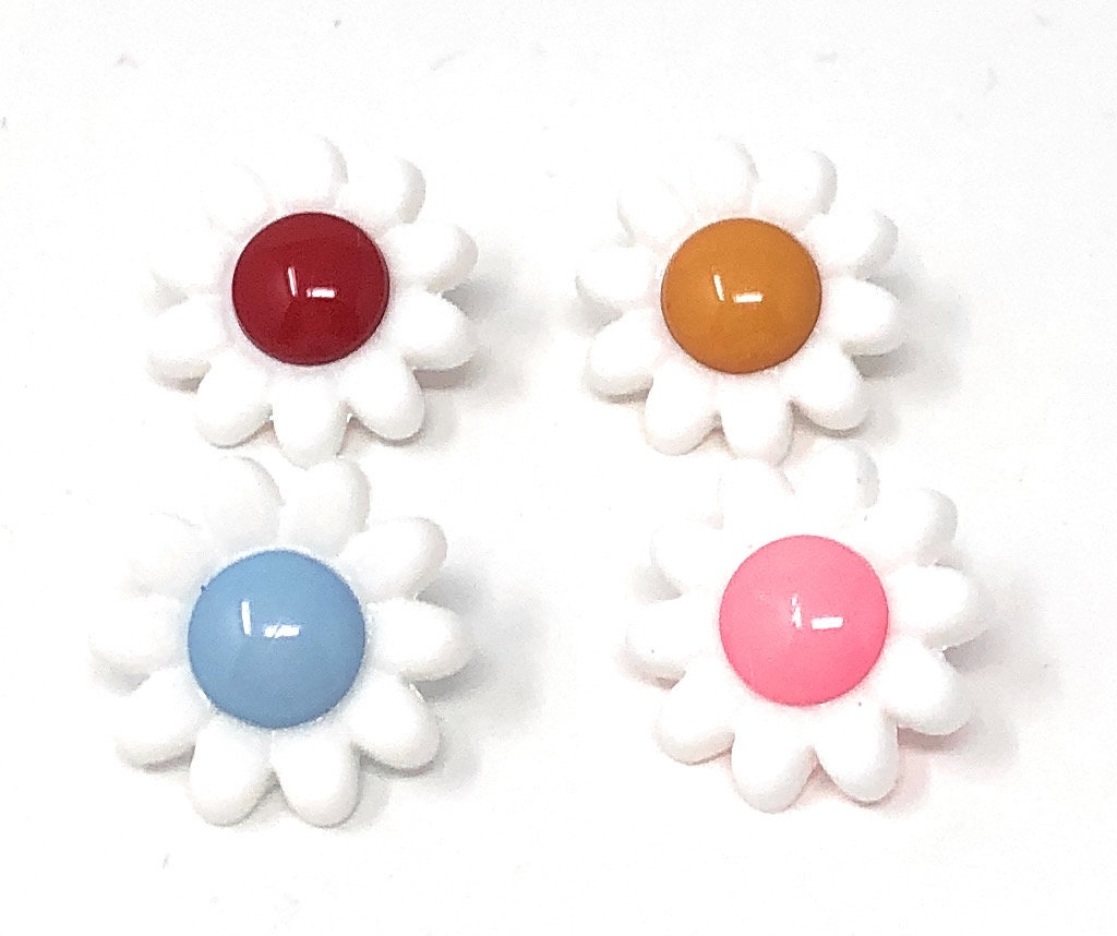 Ausgefallene Knöpfe Gänseblümchen 14mm Farbwahl 6er Set / Ausgefallener Knopf in Form einer Blume / Nähknopf