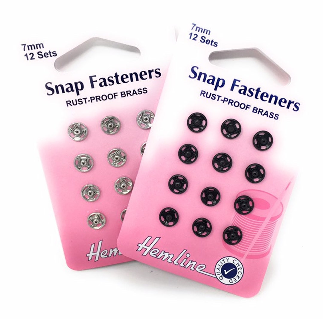 Metal Snap Buttons for Sewing 7mm Black or Silver Color Set of Etsy