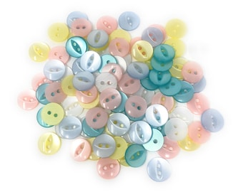 Lot of 100 x Fisheye Buttons 11mm or 14mm - Lot Y