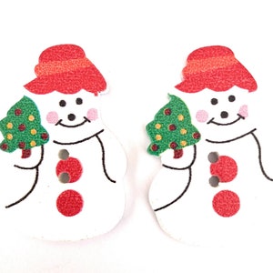 Bouton de Noël en Bois - Bonhomme de Neige 22mm - Lot de 10 /  Lot de 10 Bouton Fantaisie Pour Scrapbooking et Décoration Customisation