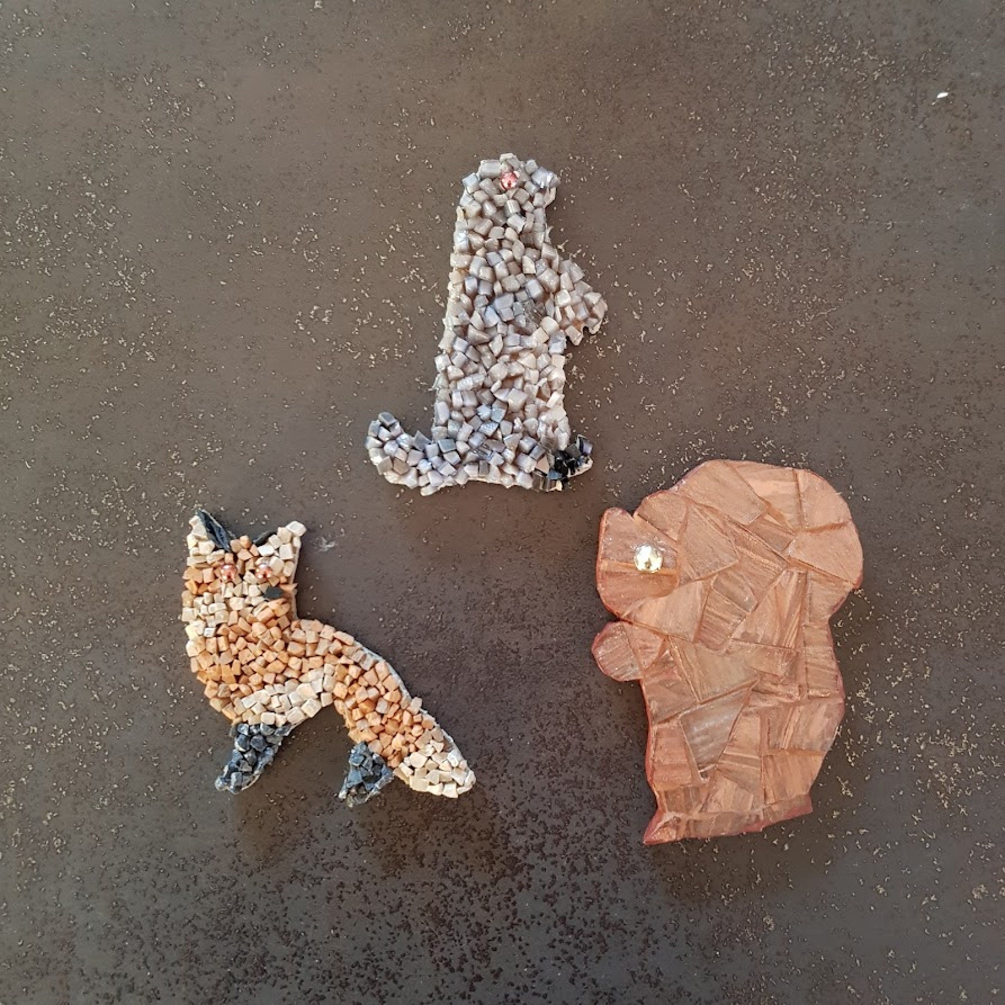 Au Choix - Magnet Marmotte Renard Écureuil Support Bois Fait Main