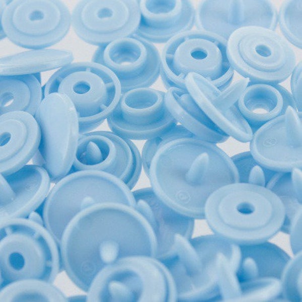 10 Boutons pression KAM  Bleu Layette Taille 12.4 mm