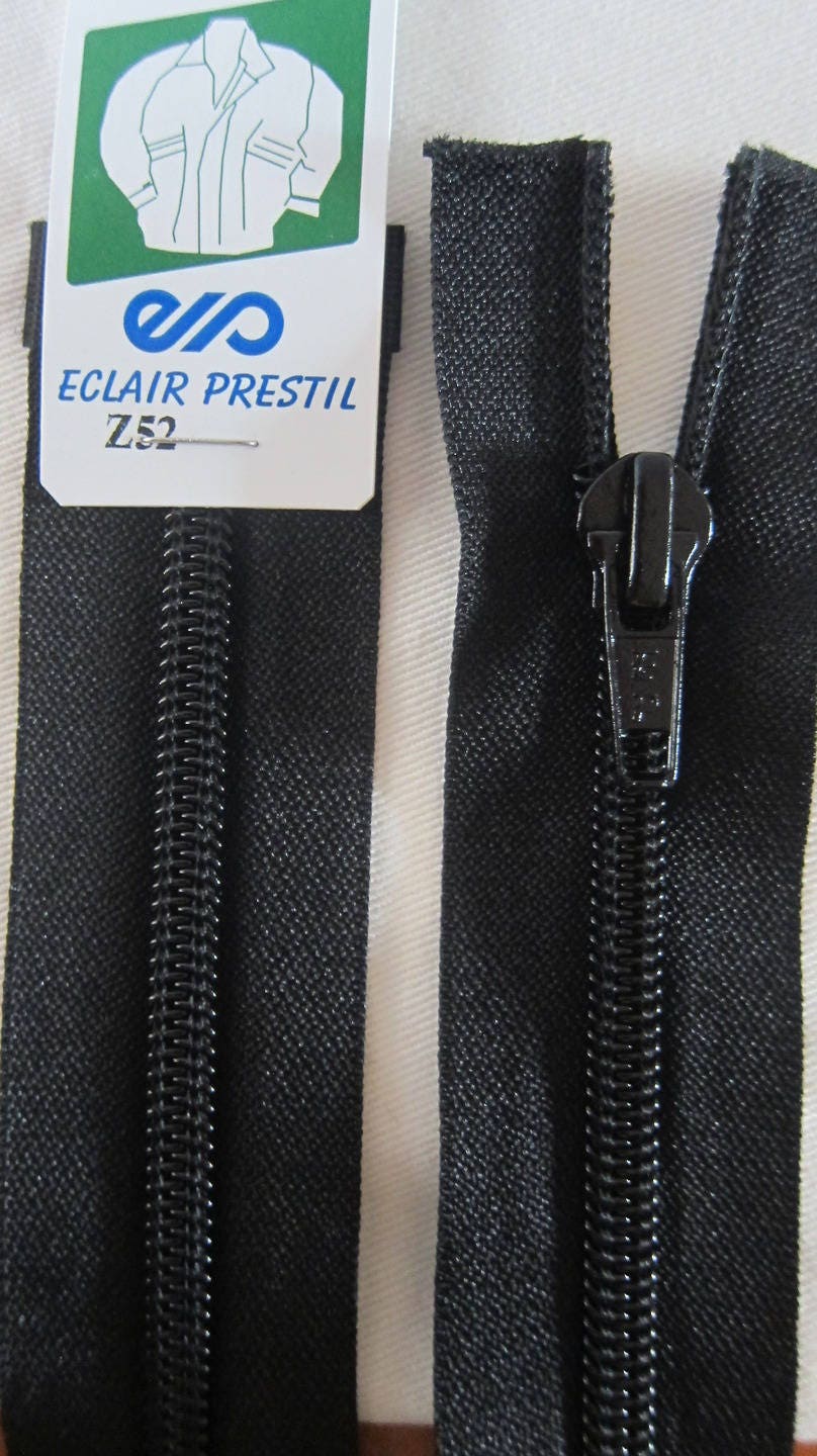 Fermeture Eclair Z52, Nylon, bleu France, 65cm
