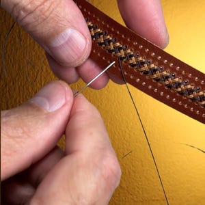 Leather bracelet with decorative t-braiding /Pattern PDF/ Templates/ Digital Download PDF Files/ Video tutorial