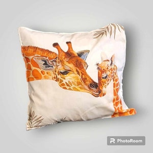 Cushion cover, children's room, 40x40cm, deer pattern girafe 40x40 cm