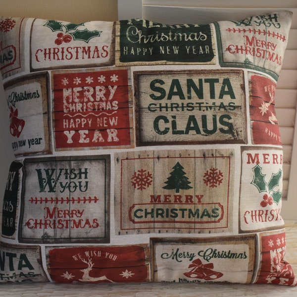 Coussin patchwork de Noël