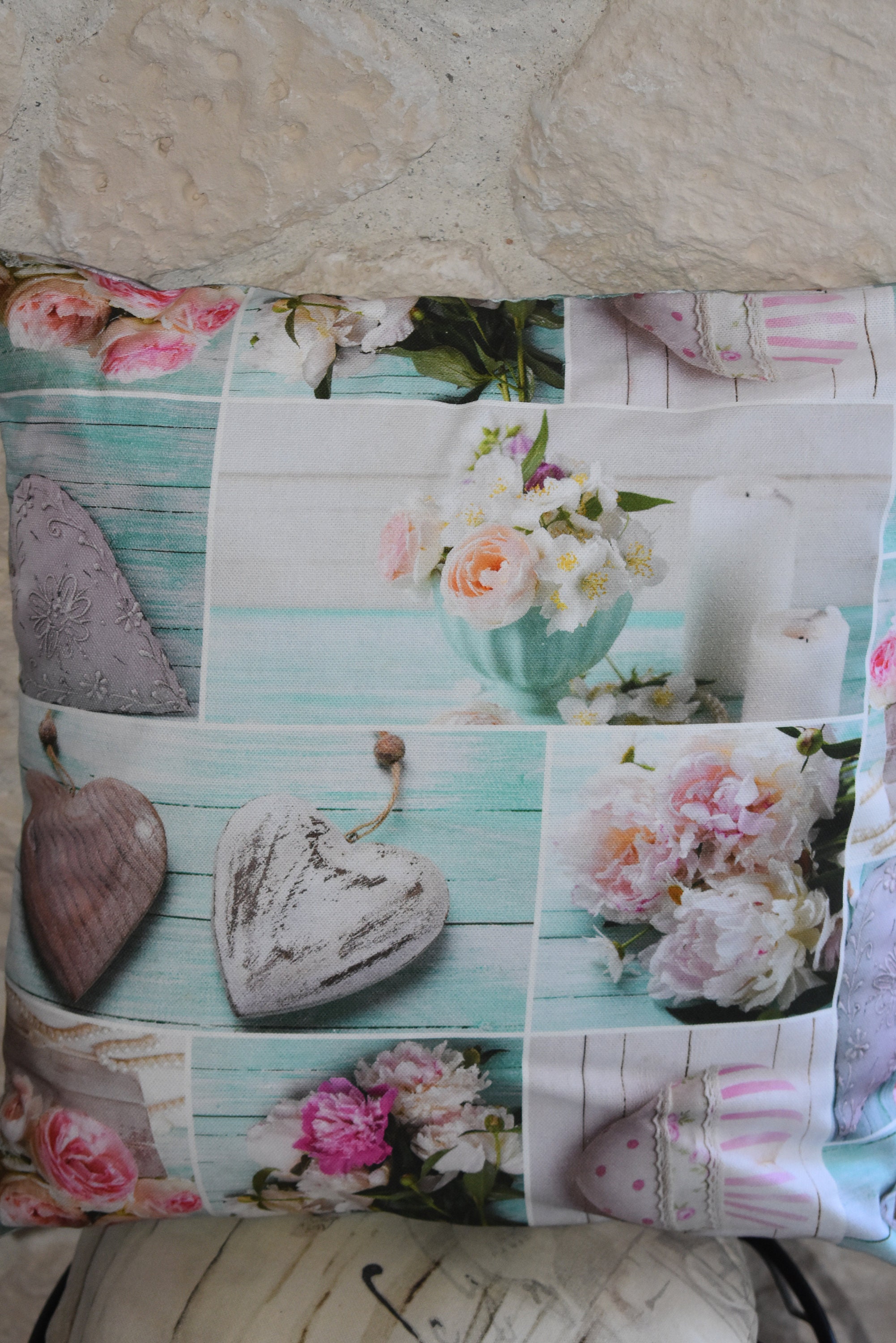 Coussin shabby aux ballerines - Le Grenier de Lisette