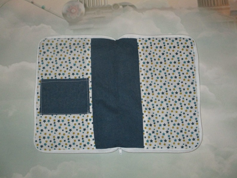 Protège carnet de santé en coton à fermeture éclair SUR | Etsy
