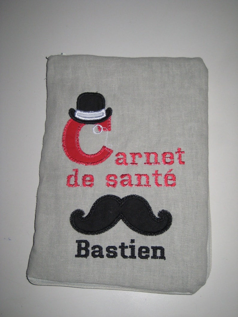 Protège carnet de santé en coton à fermeture éclair SUR | Etsy
