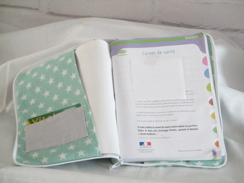 Protège Carnet De Santé Fermeture éclair