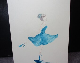 Carte Danseuse Etsy