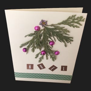 Carte postale Noël  réalisée main  artisanal