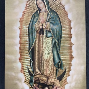Guadalupe postcard,vierge carte postale,Guadeloupe,mexico tepeyac,basilique,prière Oración,Our Lady of guadalupe,virgencita,Mexique