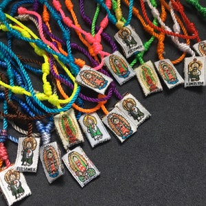 1 pulsera virgen guadalupe, san judas, escapulario, Tadeo, decenario, mexicano, rosario, protección, pulsera, rosario, mexico, multicolor, amistad