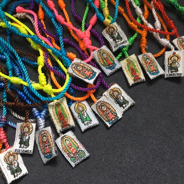 1 virgin bracelet guadalupe, san judas, escapulario, Tadeo, decenario, mexicano, rosario, protección, pulsera, rosary, mexico, multicolor, amistad