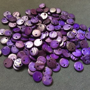 20 beads 1.2cm, coconut wood, purple sequins, lentils, lentejuelas, pendant charm, ecological wood, tagua nuts, jewelry making