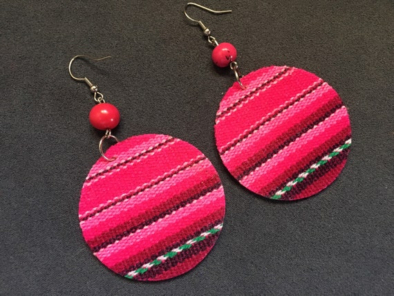 Handmade Earrings vegetal Fibers d a Independencia 14 De