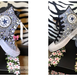 Strass Converse, Pearl Converse, benutzerdefinierte Converse, Hochzeit, Braut, Fersen, Kleinkind, Frauen, Turnschuhe, Hochzeitsschuhe