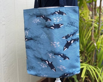 Dancing Whales Tote Bag