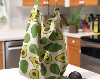 Avocado Fold and Tuck Reusable Bag