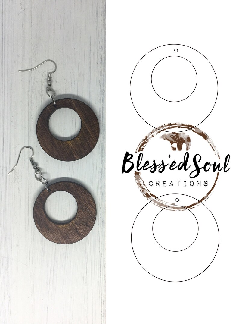 Download EARRINGS SVG Digital Earrings Cut Circle File with hole | Etsy