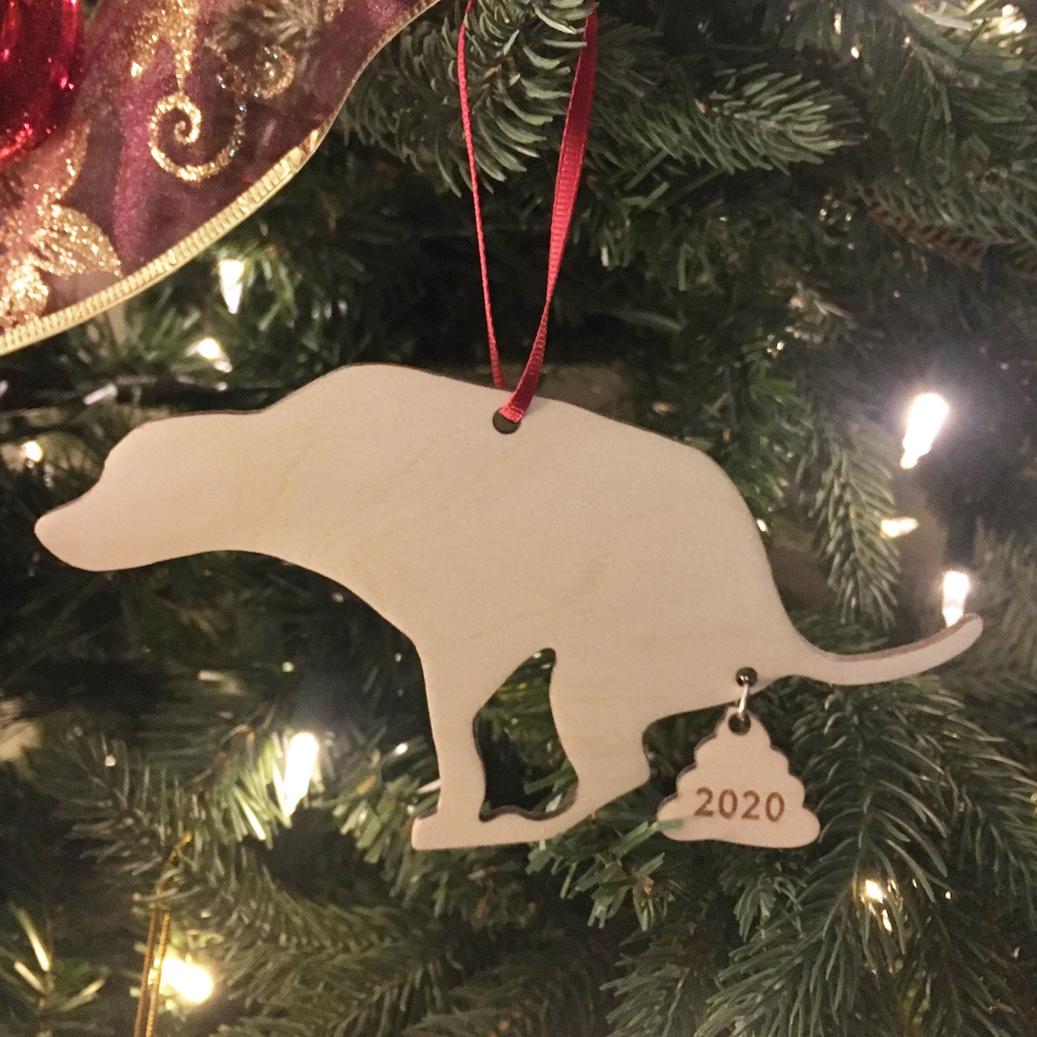 ORNAMENT SVG 2020 Dog Ornament Dog Shape Template Cut Etsy