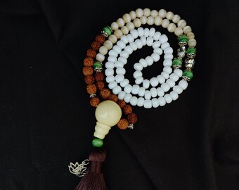 Mala 108 beads necklace buddhist necklace prayer necklace meditation jewelry mala hindu mala tibetan necklace meditation gifts mantra mala