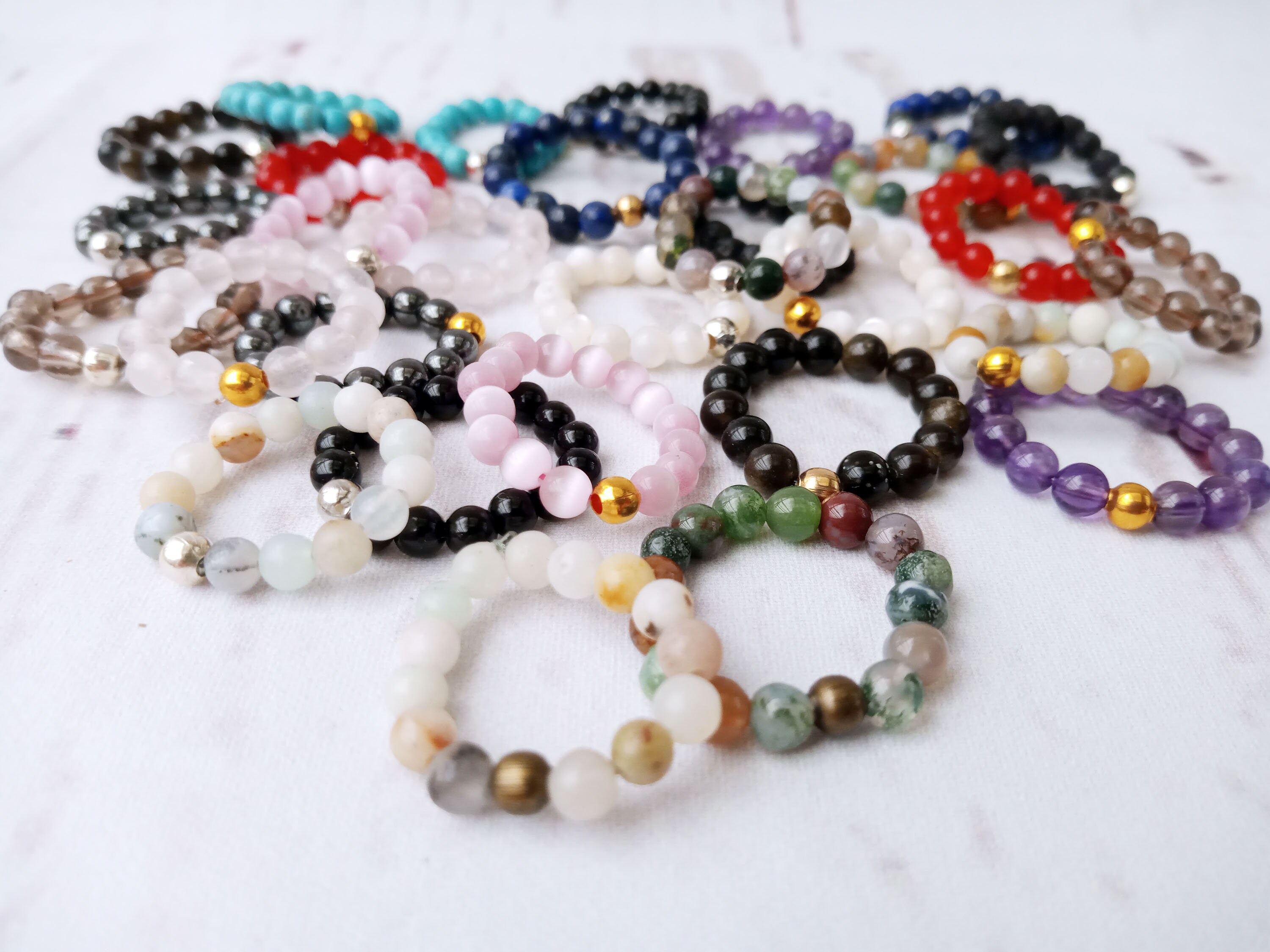 Stretchy Gemstone Ring Elastic Ring Thumb Ring Toe Ring Etsy