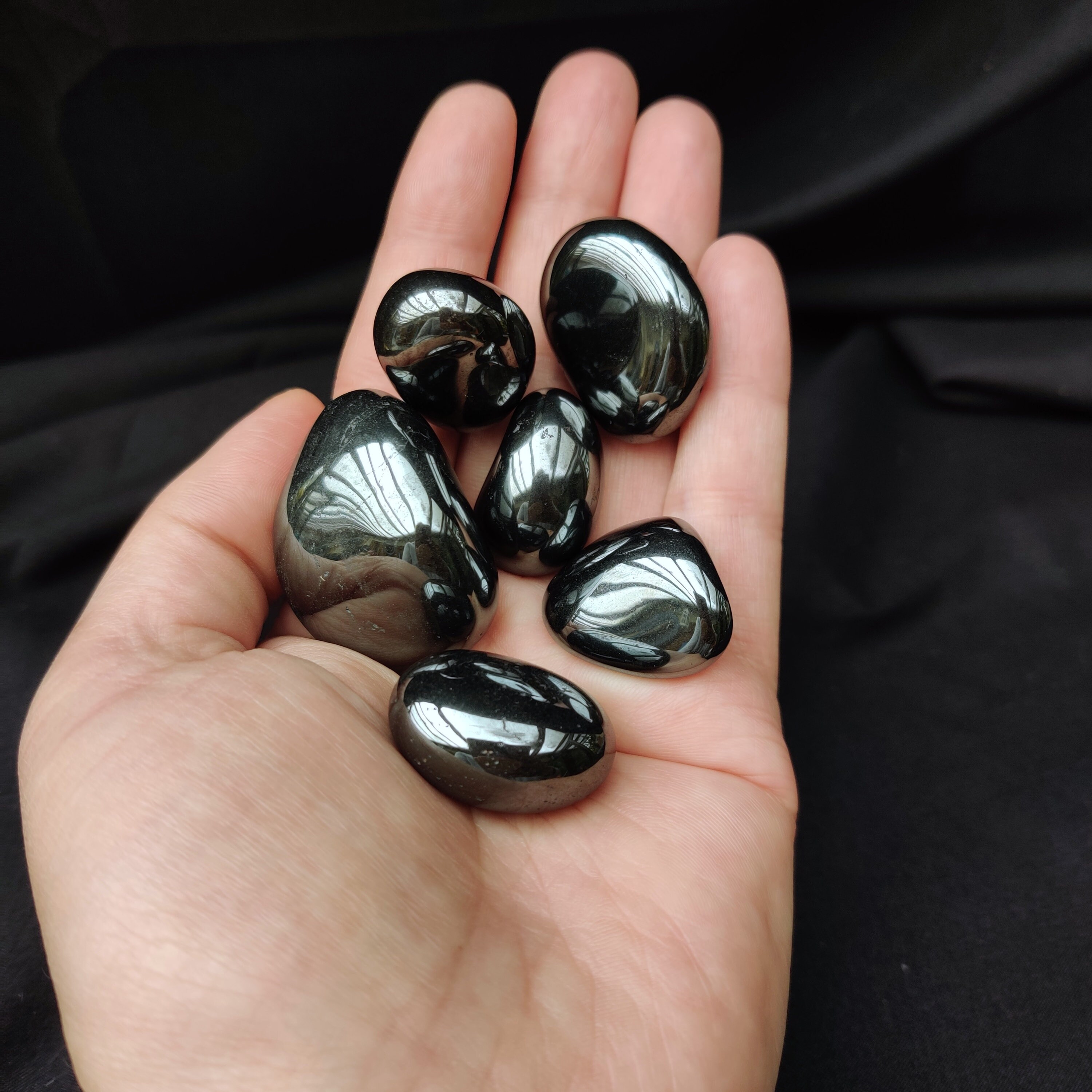 Hématite Polie Brésil en Lot ou à L'unité Pierre Roulée Hématite Spécimen Semi Précieuse 7 Chakras d