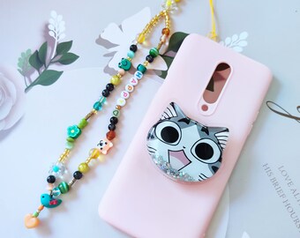 Kawaii telefoonsieraden in jaren 90-stijl, smartphone-accessoires, telefoonhangers, een vrolijk en trendy cadeau-idee, een cadeau dat je kunt personaliseren.