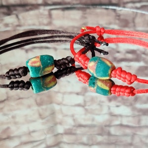 African bead bracelet: choose your color! handmade stackable glass boho chic jewelry gift for her or him tribal bracelet Ghanaian jewelry