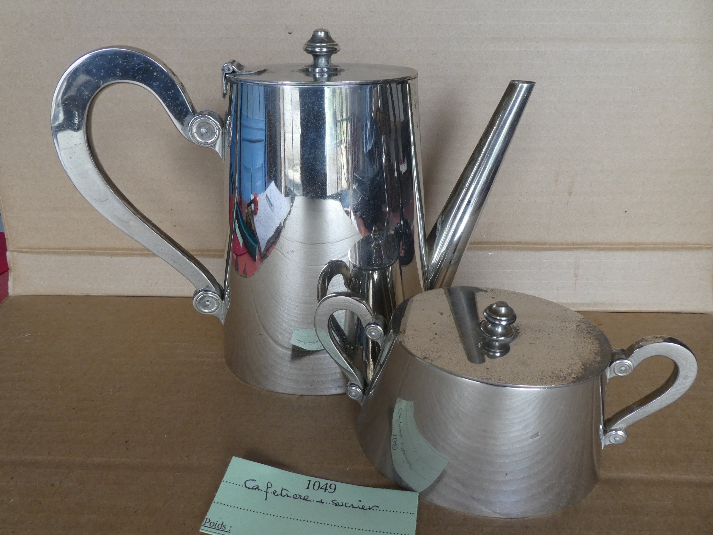 Cafetière Métal et Sucrier Ref 1049