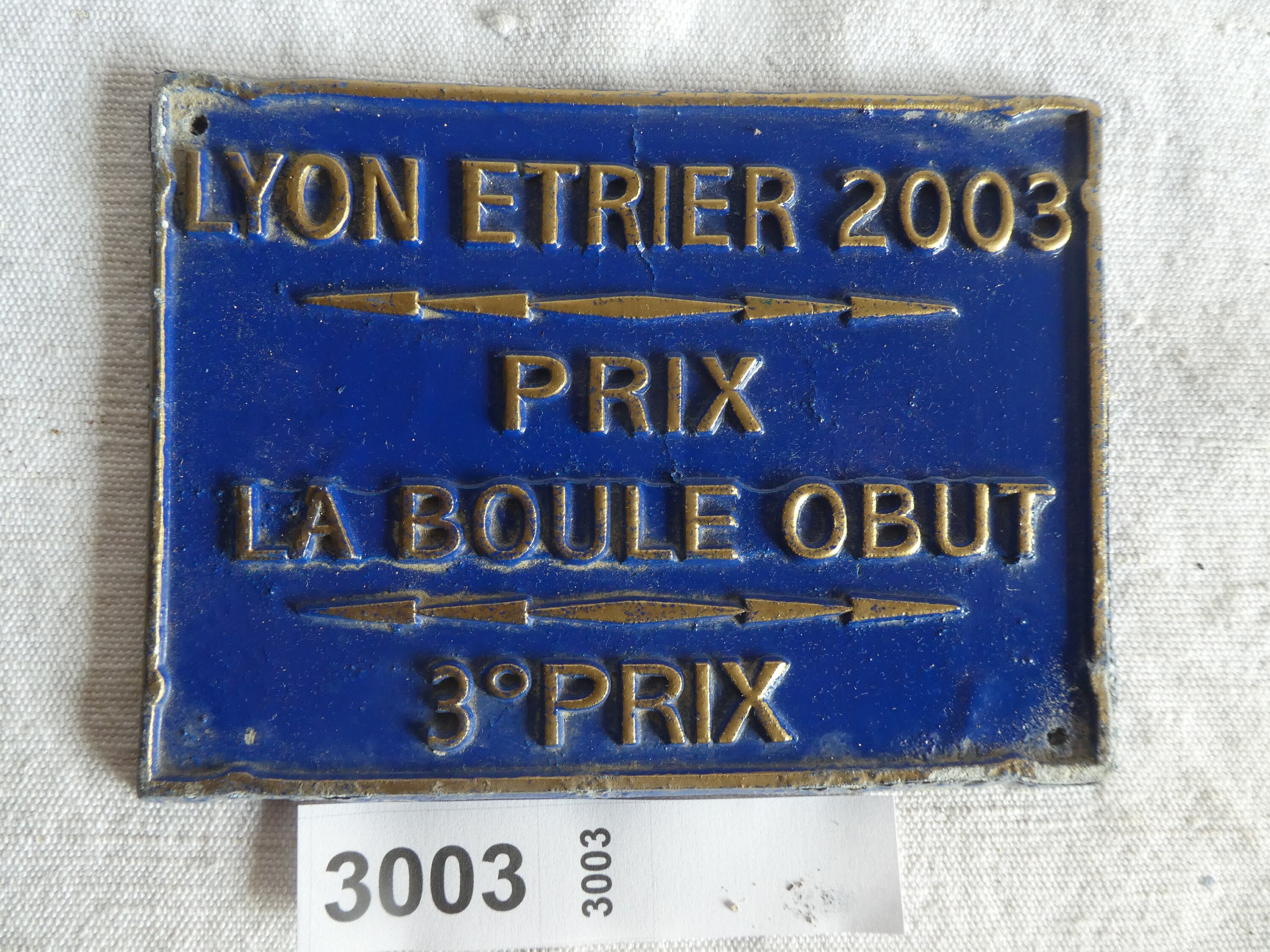 Plaque Récompense de Concours Hippique