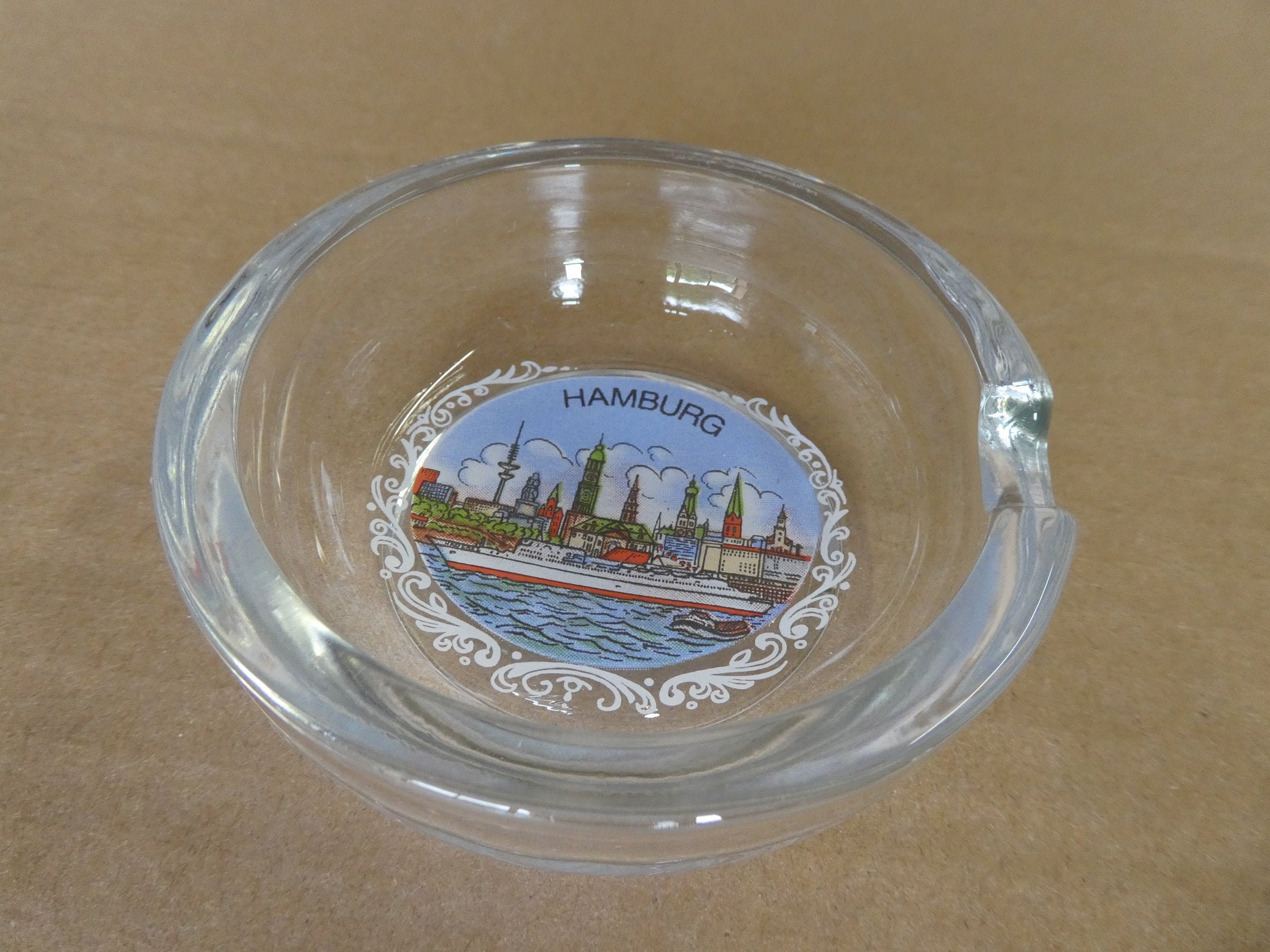 Cendrier Verre Hambourg Ref 1919