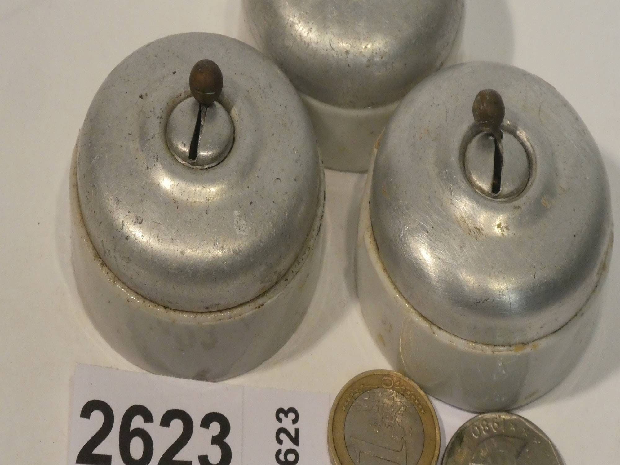 Interrupteur Porcelaine & Métal Ref 2623