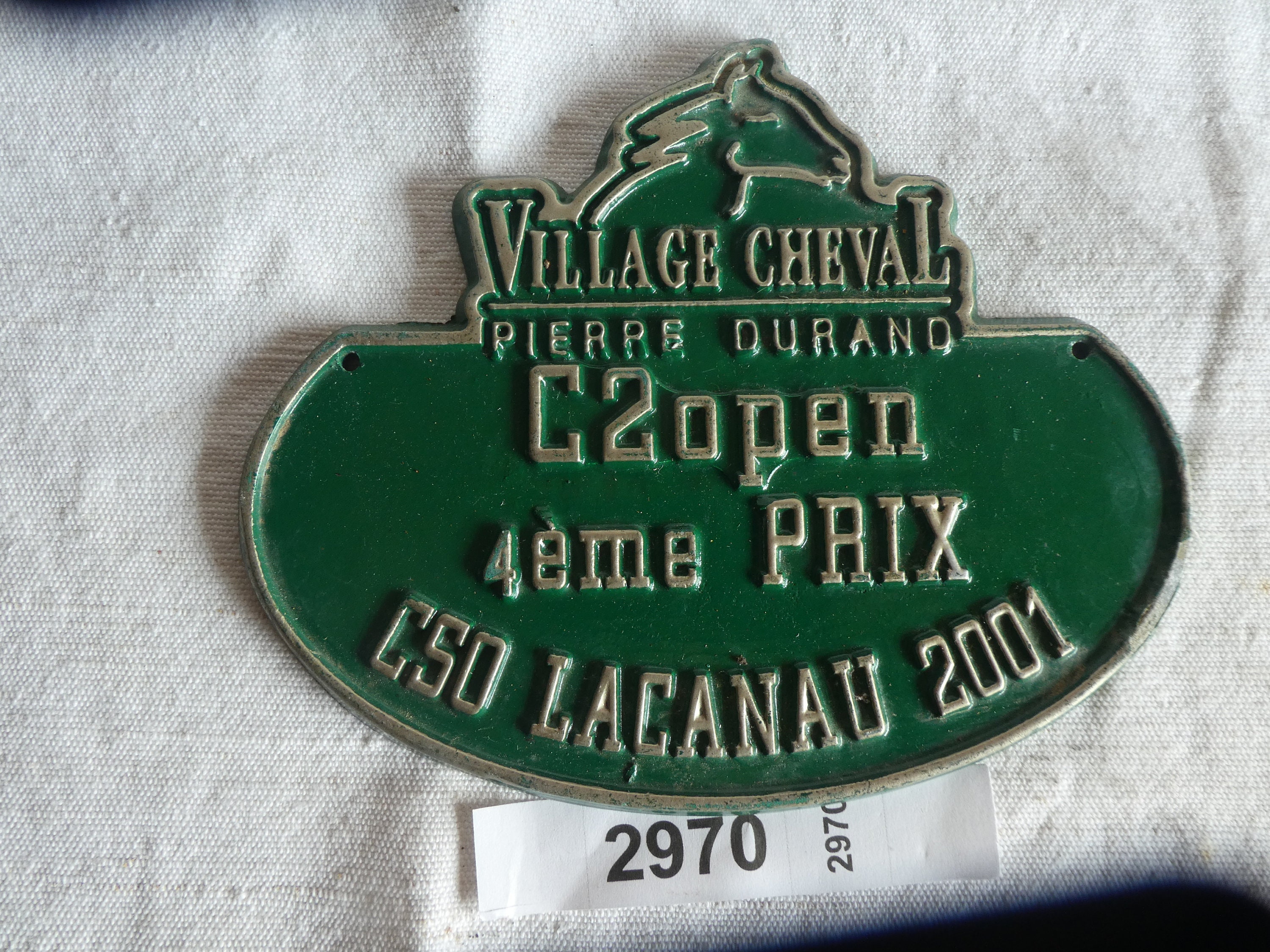 Plaque Récompense de Concours Hippique