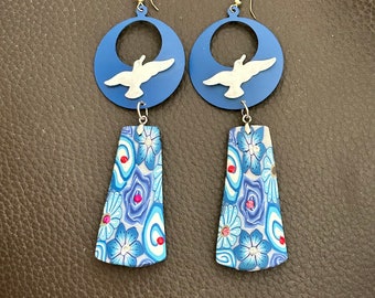 Spring swallow earrings