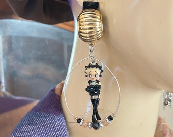 Réservées Boucles d oreilles clips vintage dissociées Betty boop