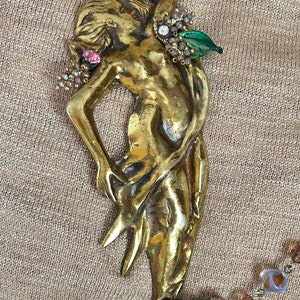 Offbeat vintage art nouveau necklace the mermaid image 7