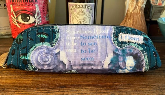 Quilted Zipper Pouch – Handmade Vintage-Inspired Cosmetic Bag Eco-Friendly Travel Organizer - Fabric from Recycled Plastic Bottles | EPL 3